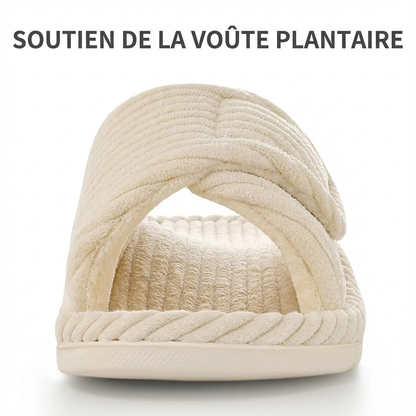 Pantoufles orthopédiques femme – Confort chaud & ajustable