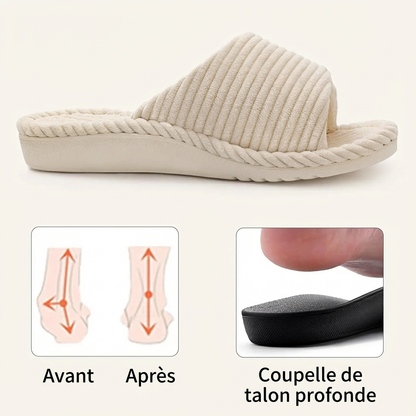 Pantoufles orthopédiques femme – Confort chaud & ajustable