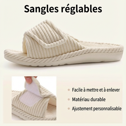 Pantoufles orthopédiques femme – Confort chaud & ajustable
